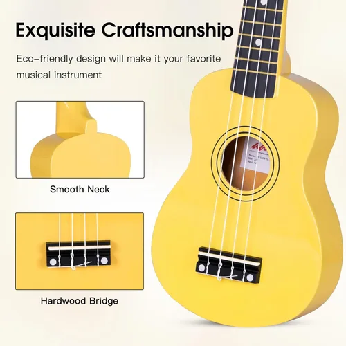 Miniatura 5 de ADM Ukelele para principiantes, kit de madera hawaiana para niños, adultos y estudiantes, pack profesional de ukalele con lecciones gratuitas, bolsa