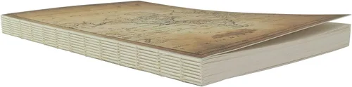 Miniatura 4 de Cuaderno de bocetos LayFlat - 14 x 21 cm - Cuaderno en blanco con mapa del mundo antiguo, 64 hojas, papel grueso de 100 g/m²