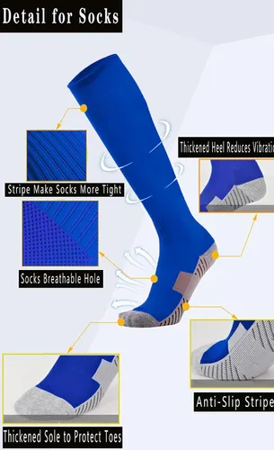 Miniatura 2 de Calcetines de béisbol 3 pares para niños, jóvenes y adultos (4 a 20 años) calcetines deportivos de equipo, calcetines de fútbol atléticos