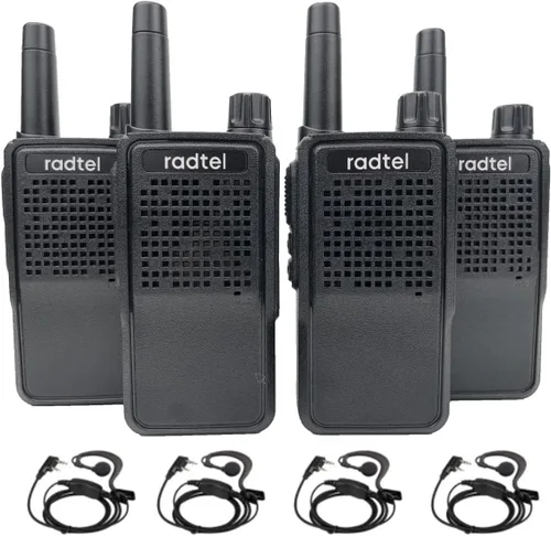 Radtel RT-518 Walkie Talkies recargables para adultos, radio bidireccional FRS de mano de largo alcance, 22 canales, manos libres VOX para camping,