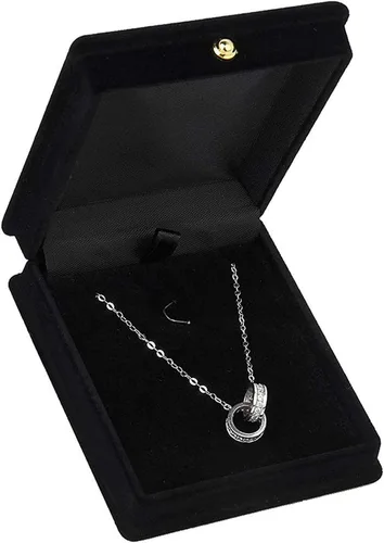 Miniatura 6 de Joyero organizador para mujeres y niñas caja colgante de Catena regalo de Collana Velluto Esposizione Confezioni joyero de viaje caja de pecho 31235