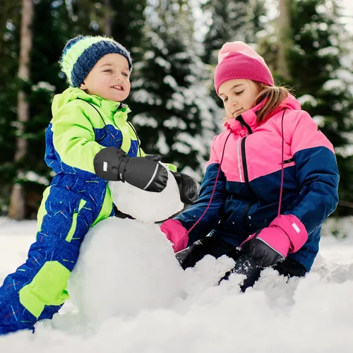 Miniatura 5 de MCTi - Manoplas de invierno impermeables con forro de sherpa y puño largo con cuerda