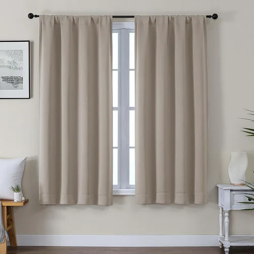Miniatura 121 de Gwine Cortinas opacas para dormitorio, 54 pulgadas de largo, paneles de cortina de ventana con aislamiento térmico y reducción de ruido, cortinas