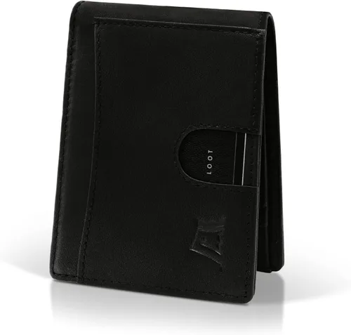 Miniatura 7 de Kings Loot Carteras de cuero genuino Kings Fold para hombre, Negro -, Cartera Rfid