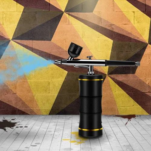 Miniatura 8 de Quevina - Kit de aerógrafo inalámbrico, compresor de pistola de cepillo de aire de maquillaje de mano, aerosol para reposteria para mejora