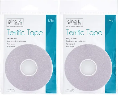 Miniatura 5 de Gina K. Designs for Therm O Web Cinta adhesiva de doble cara de 1/4 pulgadas x 27 yardas