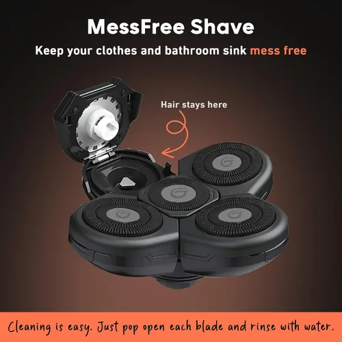 Miniatura 6 de Groomie BaldiePro - Afeitadoras inalámbricas de cabeza calva para hombres, recambio de cuchilla, cabezal de repuesto eléctrico impermeable, cabeza