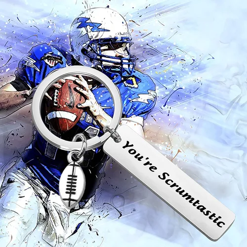 Miniatura 3 de Llavero de rugby con texto "You're Scrumtastic