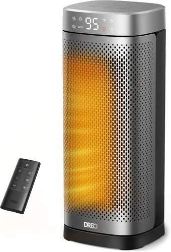 DREO Calentadores de espacio para uso en interiores, calentadores portátiles de calentamiento rápido con control remoto, gran cerámica PTC eléctrica