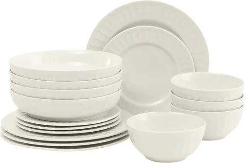 Miniatura 13 de Gibson Home Oslo - Juego de vajilla de porcelana resistente a las astillas y a los arañazos de 12 piezas, servicio para 4 – Platos y cuencos negros