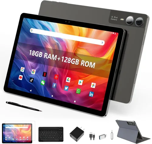 Miniatura 2 de Tablet Android 14 de 11 pulgadas 2000*1200 Pantalla 2K Tablets PC, T616 Octa-Core 2.0GHz, 18GB RAM 128GB ROM 1TB Expandible, Cámara AI 5+5+13MP
