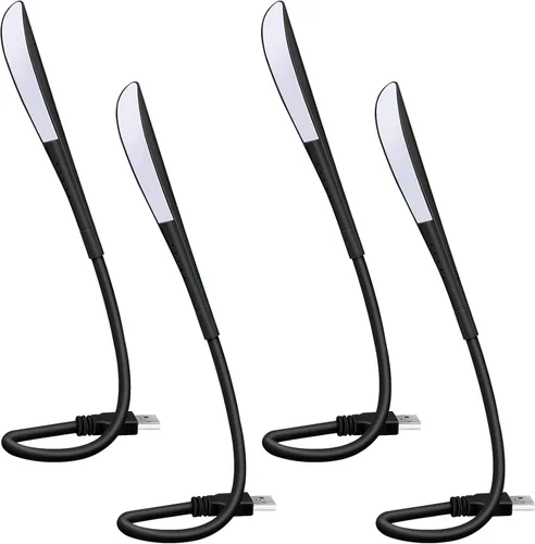 Zonon 4 luces LED de temperatura USB para portátil con cuentas LED, interruptor táctil y flexible flexible para teclado, portátil, escritorio, PC y