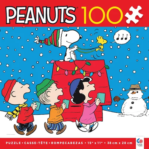 Miniatura 2 de Ceaco - Peanuts - Holiday - Snoopy and The Singers - Rompecabezas de 100 piezas - Rompecabezas colorido - Piezas cortadas con precisión, hermosas