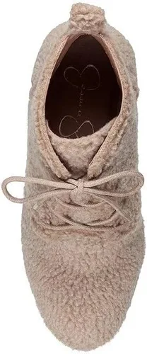 Miniatura 6 de Jessica Simpson Women's Mesila Sherpa Lace Up Wedge Ankle Bootie