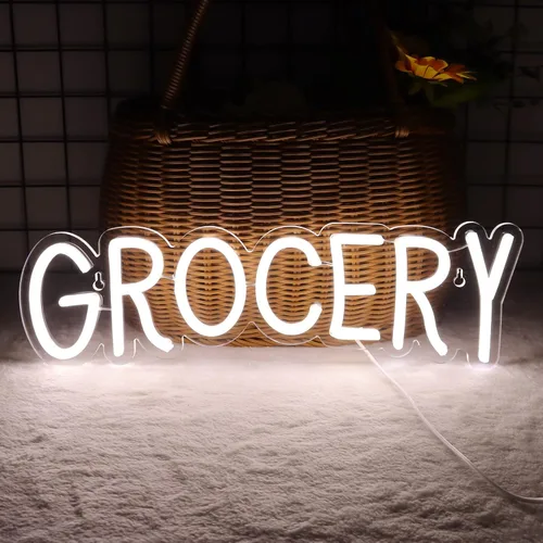 Letreros de neón de almacén para decoración de pared, luces de neón para dormitorio, letreros de neón LED para negocios adecuados para variedad de