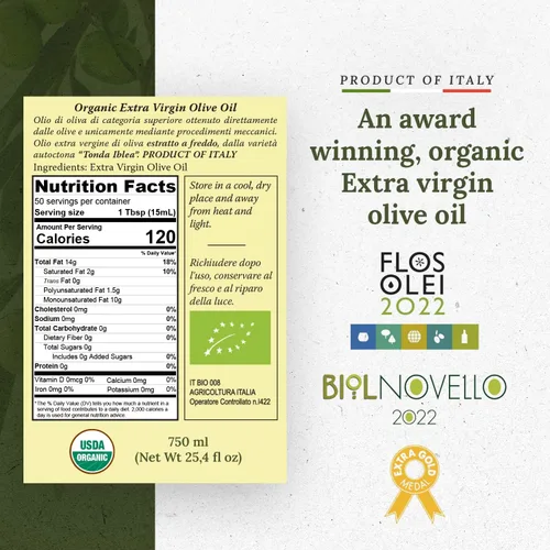Miniatura 2 de Frantoi Cutrera Primo Aceite de Oliva Virgen Extra Orgánico Italiano Extraído en Frío Prensado en Frío, Aceite de Oliva Rico en Polifenoles