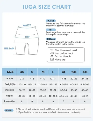 Miniatura 6 de IUGA - Pantalones cortos de ciclismo para mujer, pantalones cortos de entrenamiento de 6 pulgadas con bolsillos, cintura alta, para yoga, correr