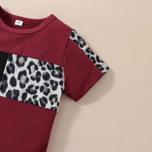 Miniatura 29 de Ropa de verano para niña, camiseta de manga corta para bebé, pantalones cortos, estampado de leopardo, camuflaje, de 18 meses a 6 años