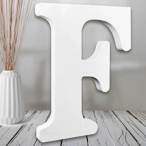 Miniatura 33 de AOCEAN MAGA Letras de madera blanca de 8 pulgadas, letras de madera sin terminar para pared, letras decorativas de pie en rodajas, decoración
