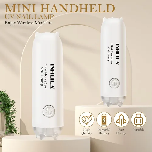 Miniatura 2 de NXJ INFILILA Mini luz UV para uñas de gel, 3 W, mini lámpara de uñas UV para mujer, hogar, salón de bricolaje, lámpara de curación flash portátil