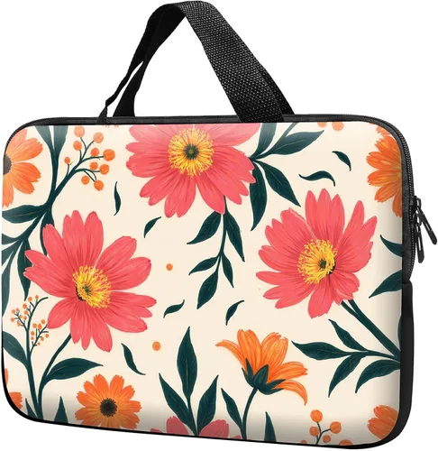 Miniatura 10 de Funda para laptop con asa de 17 pulgadas, impermeable, diseño de leopardo, compatible con MacBook Air, Pro, HP, Dell, Lenovo, ASUS
