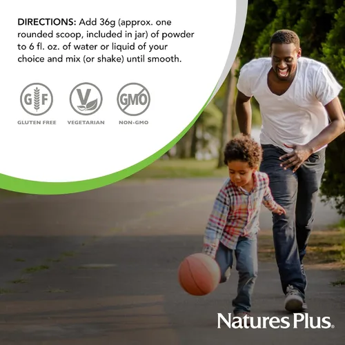 Miniatura 6 de NaturesPlus FRUITEIN - Batido exótico de frutas rojas – 1.3 libras – 0.46 oz de proteína a base de plantas por porción – Apoya la energía