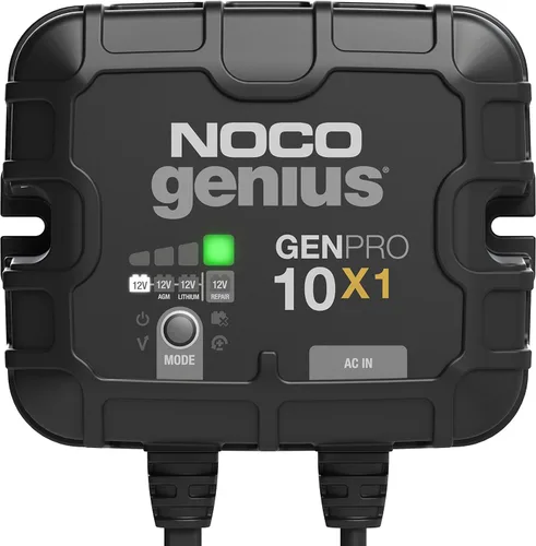NOCO Genius GENPRO10X1: Cargador de batería a bordo de 1 banco, 10A - 10A por banco, cargador marino impermeable de 12V con protección contra