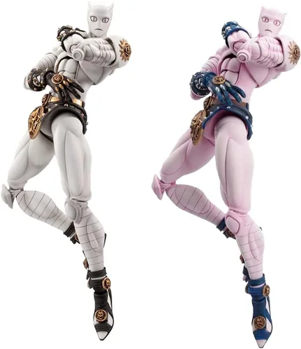 Miniatura 6 de QAHEART Figuras de Killer Queen de Kira Yoshikage, figuras de anime, estatuas de acción ultra móviles para cumpleaños Killer Queen Blanco