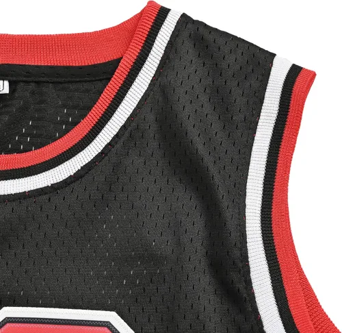 Miniatura 4 de Sudadera de baloncesto para hombre #23 sin mangas clásica de los 90's Hip Hop Retro Jersey bordado camisa regalo negrorojo S-XXL