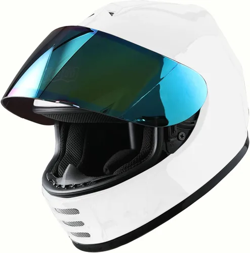 Miniatura 2 de WOW Casco integral para motocicleta, bicicleta urbana BMX MX para niños: HKYB15 BLANCO BRILLO