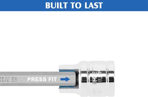 Miniatura 6 de MIXPOWER 32 piezas 3/8" de transmisión Extra Largo Juego de llaves hexagonales y Torx, SAE y métrico (1/8"-7/16", 3mm-12mm, T10-T60), Longitud