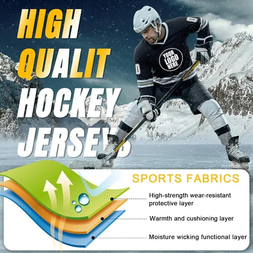 Miniatura 5 de Camiseta de hockey personalizada para hombres/mujeres/jóvenes/niños, nombre personalizado/número/logotipo de gran tamaño camiseta de entrenamiento