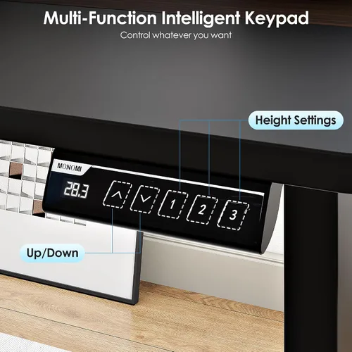 Miniatura 5 de Monomi Escritorio Eléctrico de Altura Ajustable de Pie, 48x24 Pulgadas, Escritorio Ergonómico para Oficina en Casa Sentado/De Pie
