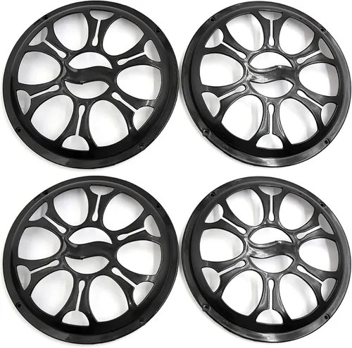 uxcell 4pcs 7 pulgadas negro plástico coche audio woofer subwoofer cubierta de malla