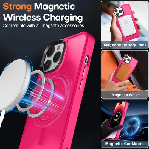 Miniatura 104 de Fuerte magnético para iPhone 11, compatible con Magsafe, [resistente a caídas de 13 pies] Funda trasera translúcida mate con sensación de piel