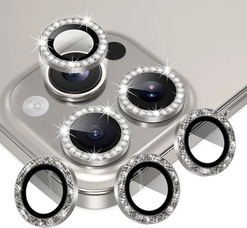 Miniatura 13 de AGVEE Paquete de 6 protectores de lente de cámara para iPhone 14 Pro de 6.1 pulgadas/14 Pro Max de 6.7 pulgadas, con diamantes brillantes y anillo
