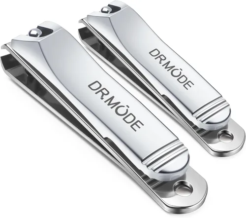 DRMODE Cortaúñas de dedo para adultos, paquete de 2 cortaúñas grandes y pequeños, juego de cortaúñas para hombres y mujeres, cortaúñas afiladas de