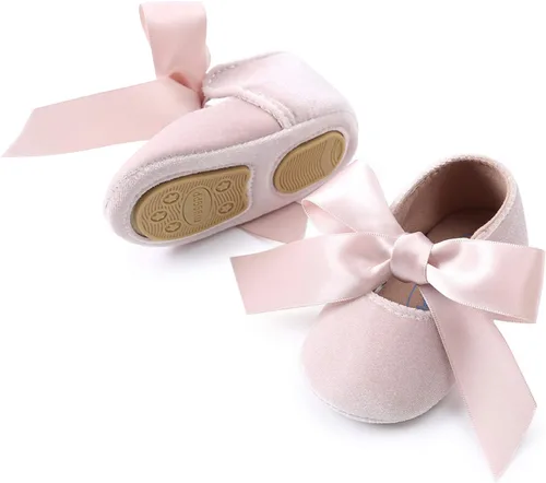 KIDSUN Zapatos Mary Jane para bebés y niñas, suela de goma antideslizante, zapatillas de ballet para vestido de princesa, zapatos de boda, zapatos