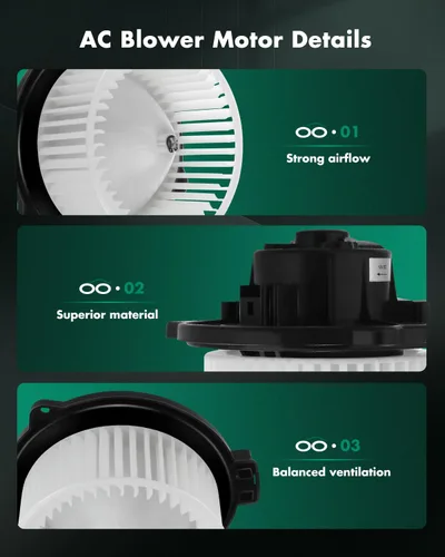 Miniatura 3 de SCITOO Motor soplador de calentador de CA con jaula de ventilador para 2001-2004 para Acura MDX 1998-2002 para Honda para Accord 1999-2004