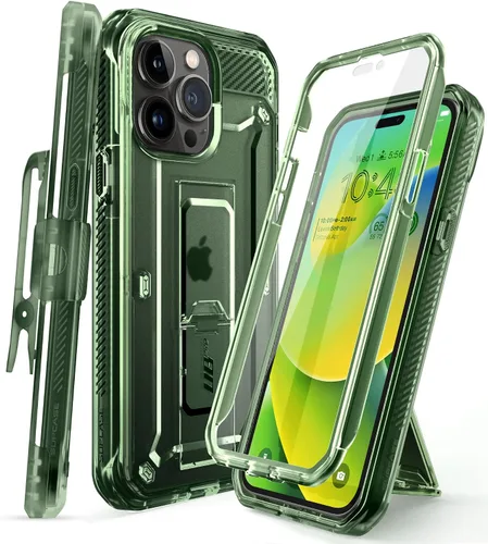 Miniatura 12 de SUPCASE Funda para iPhone 14 Pro Max con protector de pantalla (Unicorn Beetle Pro), [soporte integrado y clip para cinturón] Funda protectora