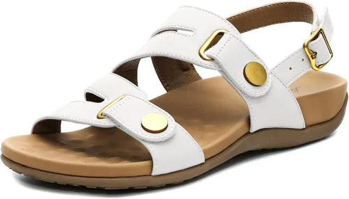 Miniatura 9 de Littleplum Sandalias ortopédicas para mujer, con soporte de arco, cómodas, planas, ajustables, para caminar, verano, playa