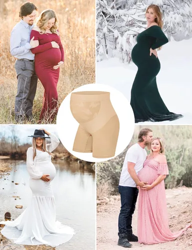 Miniatura 5 de Fajas moldeadoras de maternidad sin costuras para vestidossobre el vientre medio muslo para embarazo, debajo del vestido