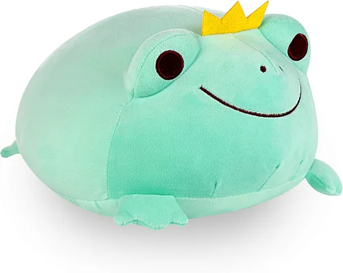 Miniatura 9 de Animal de peluche de rana súper suave, linda almohada de rana para acurrucar, adorable juguete de peluche de rana, regalo para niños pequeños, niñas