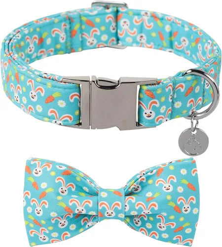 Miniatura 51 de DOGWONG Collar de perro arcoíris con bonito lazo para el Mes del Orgullo LGBT - Collar ajustable y cómodo para perros grandes, medianos y pequeños