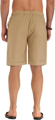 Miniatura 26 de Sailwind Pantalones cortos de lino para hombre, pantalones cortos casuales de playa con cordón