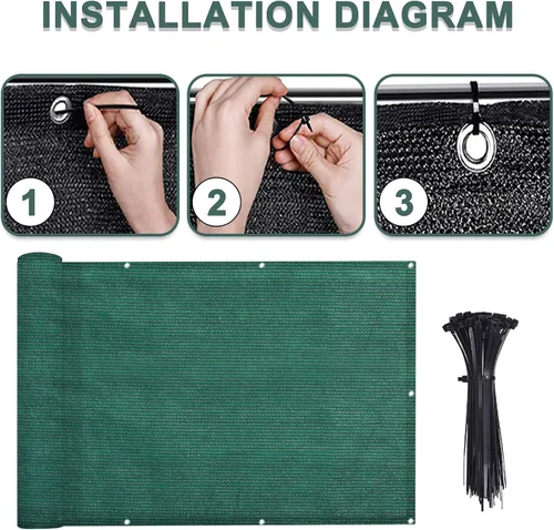 Miniatura 3 de Love Story Pantalla de privacidad para balcón, 2.5 x 5 pies, cubierta de valla protectora para terraza, protección UV y resistente a la intemperie