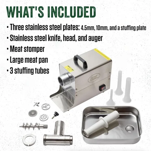 Miniatura 4 de Molinillo de carne eléctrico Big Bite de acero inoxidable, marca LEM Products