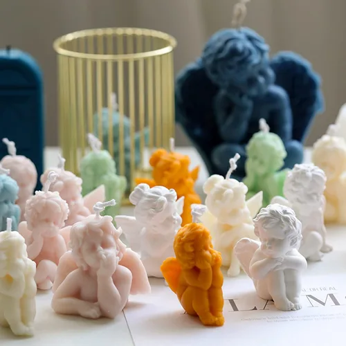 Miniatura 6 de Moldes de silicona para velas de ángel de varios estilos, moldes de silicona para velas de ángel bebé, molde de silicona para decoración