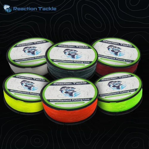 Miniatura 7 de Reaction Tackle Línea de Pesca de Monofilamento - Nylon Mono Fuerte y Resistente a la Abrasión, Lanzamiento Suave y Largo - Baja Memoria - Línea