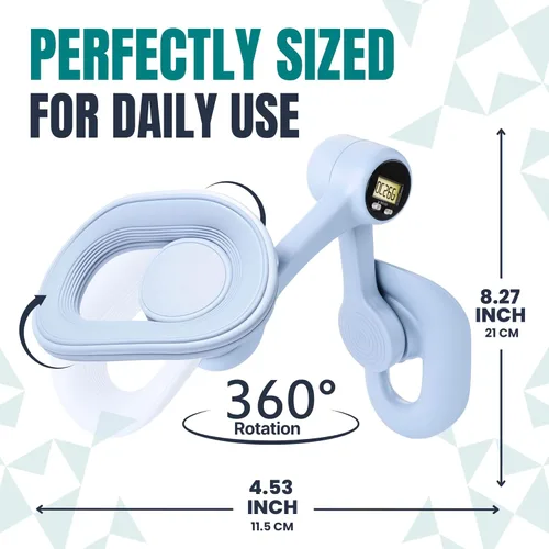Miniatura 3 de Smart Thigh Master Dispositivos de ejercicio giratorios para suelo pélvico para mujeres y hombres con pantalla de contador automático Azul